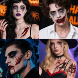 Horror Simulation Wound Halloween Temporary Tattoo Stickers | Gthic.com