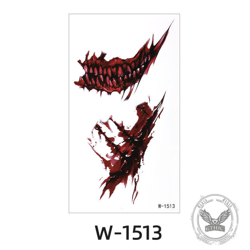 Horror Simulation Wound Halloween Temporary Tattoo Stickers