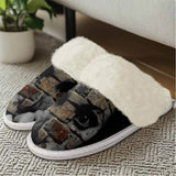 Horror Wall Face Keep Warm Cotton Slippers