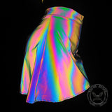 Hot Girl Reflective Crop Top And Skirt