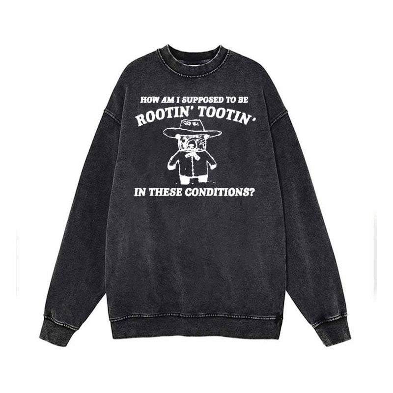 How Am I Supposed To Be Vintage Washed Sweatshirt 01 | Gthic.com