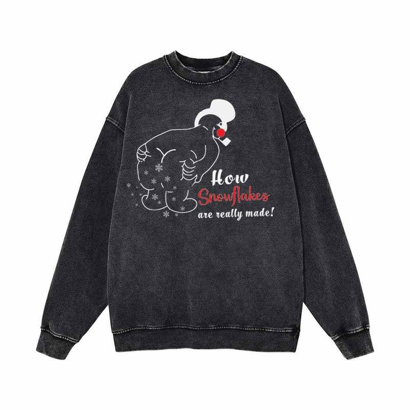 How Snowflakes Are Really Made Santa Sweatshirt 01 | Gthic.com