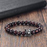 Howling Wolf Turquoise Bead Bracelet