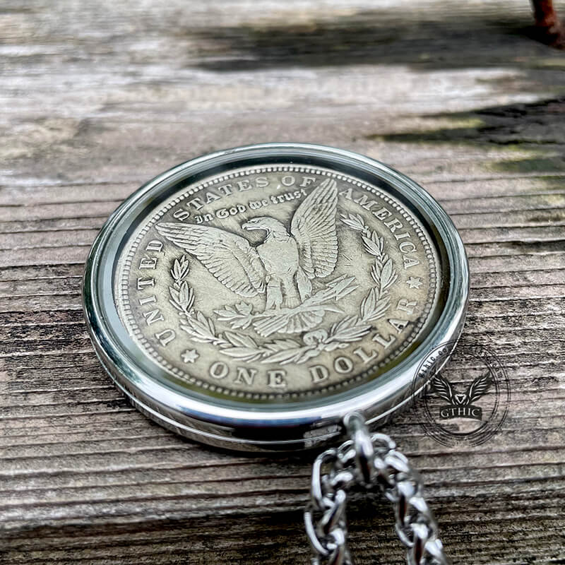 Colgante de moneda hobo de latón con serpiente hidra