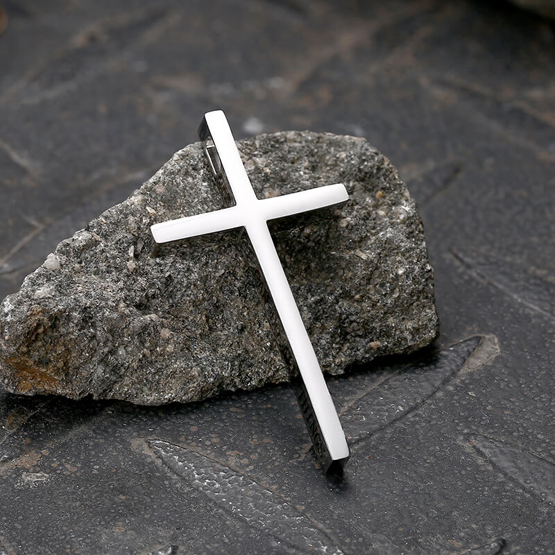 I Can Do All Things Stainless Steel Cross Pendant | Gthic.com