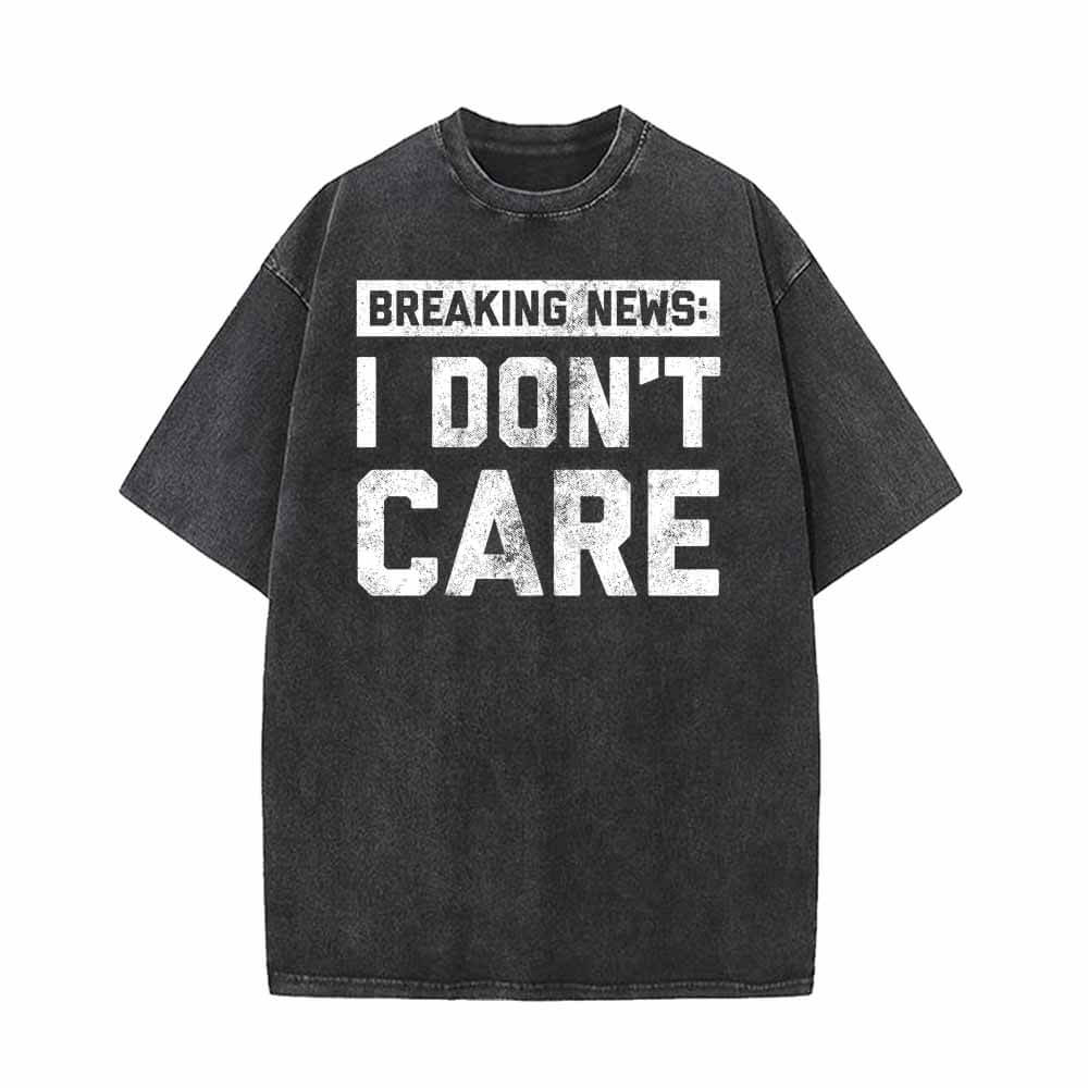 I Don’t Care Vintage Washed T-shirt | Gthic.com