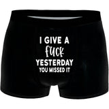 I Give A Fuck Yesterday Men’s Boxer Brief | Gthic.com