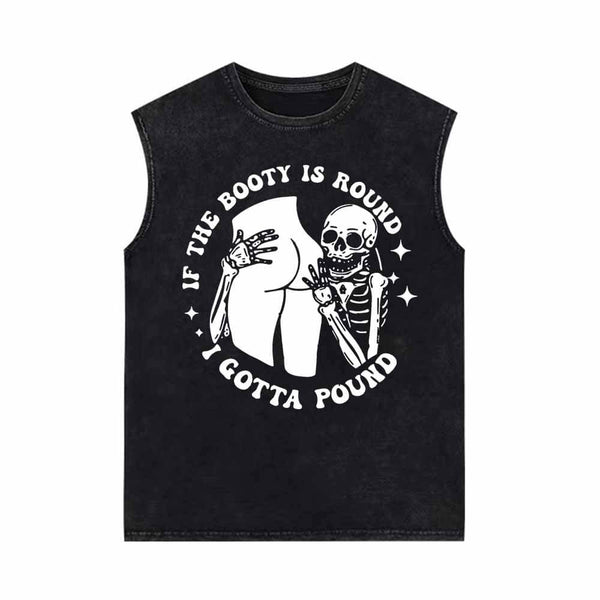 I Gotta Pound Vintage Washed Vest Top | Gthic.com