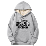 I Love Mentally Unstable Women Crew Collar Hoodie