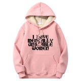 I Love Mentally Unstable Women Crew Collar Hoodie