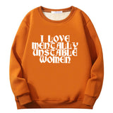 I Love Mentally Unstable Women Crew Collar Sweatshirt | Gthic.com