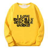 I Love Mentally Unstable Women Crew Collar Sweatshirt | Gthic.com