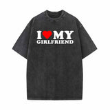 I Love My Girlfriend Vintage Washed T-shirt/Gthic.com