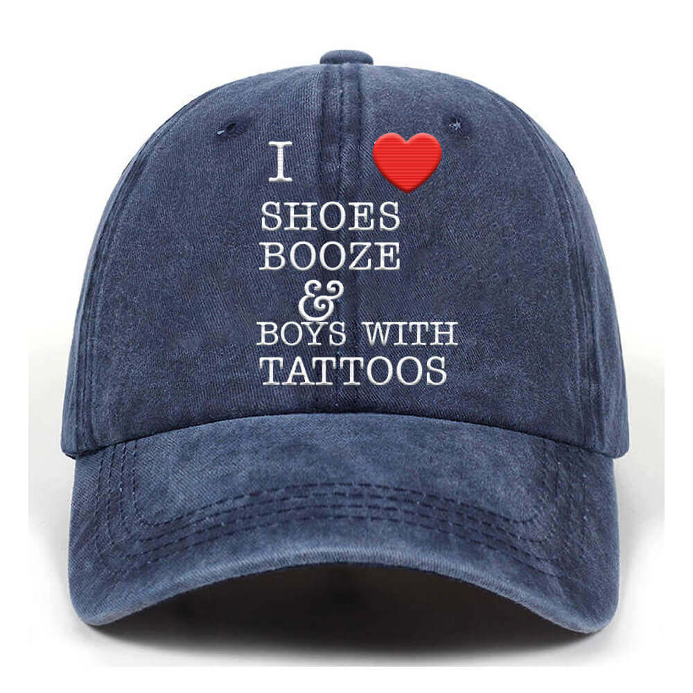 I Love Shoes Booze T-shirt Shorts Hat