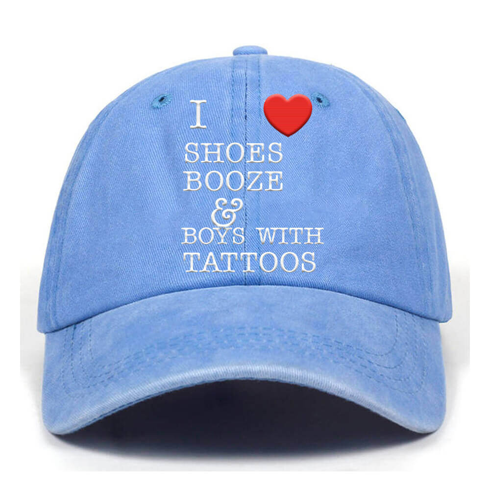 I Love Shoes Booze T-shirt Shorts Hat