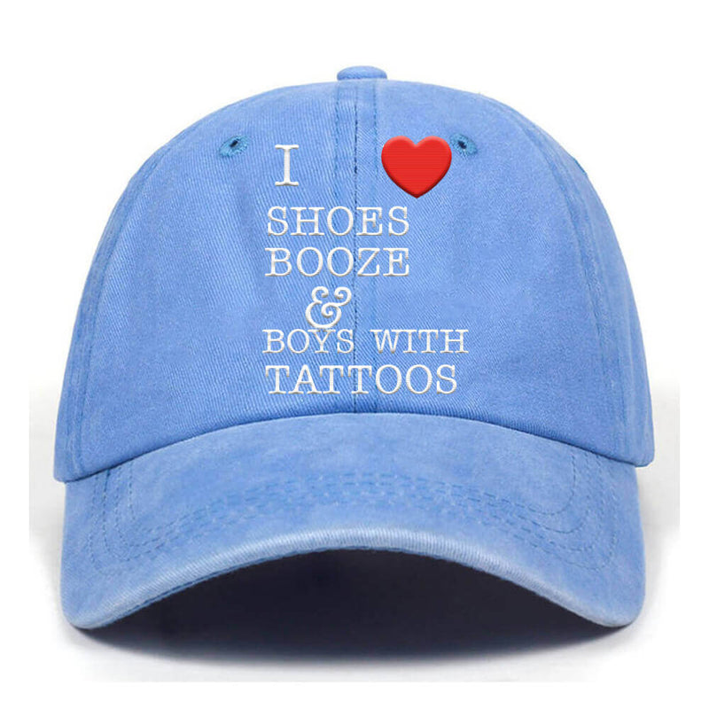 I Love Shoes Booze T-shirt Shorts Hat