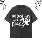 I’m Just Here For The Boos Short Sleeve T-shirt Vest | Gthic.com