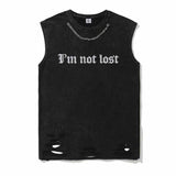 I’m Not Lost Vintage Washed Cotton Vest Top