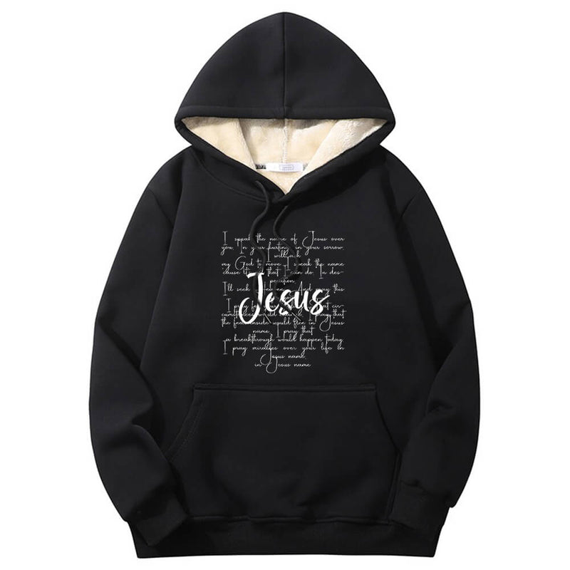 I Speak The Name Of Jesus Crew Collar Hoodie | Gthic.com