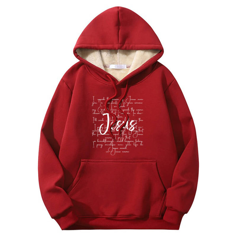 I Speak The Name Of Jesus Crew Collar Hoodie | Gthic.com