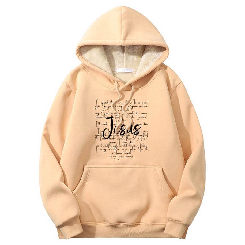 I Speak The Name Of Jesus Crew Collar Hoodie | Gthic.com