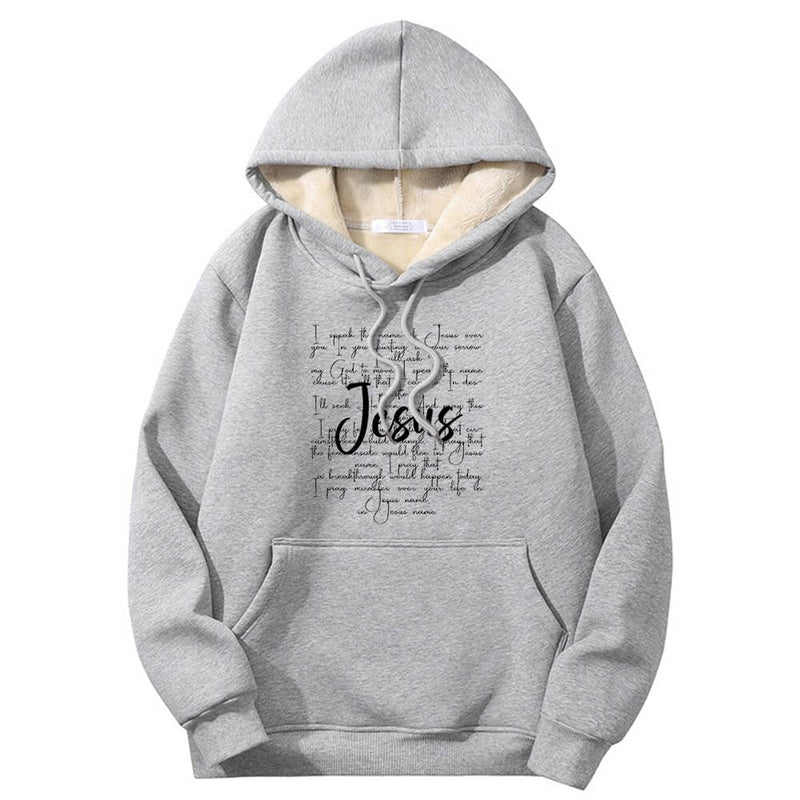 I Speak The Name Of Jesus Crew Collar Hoodie | Gthic.com