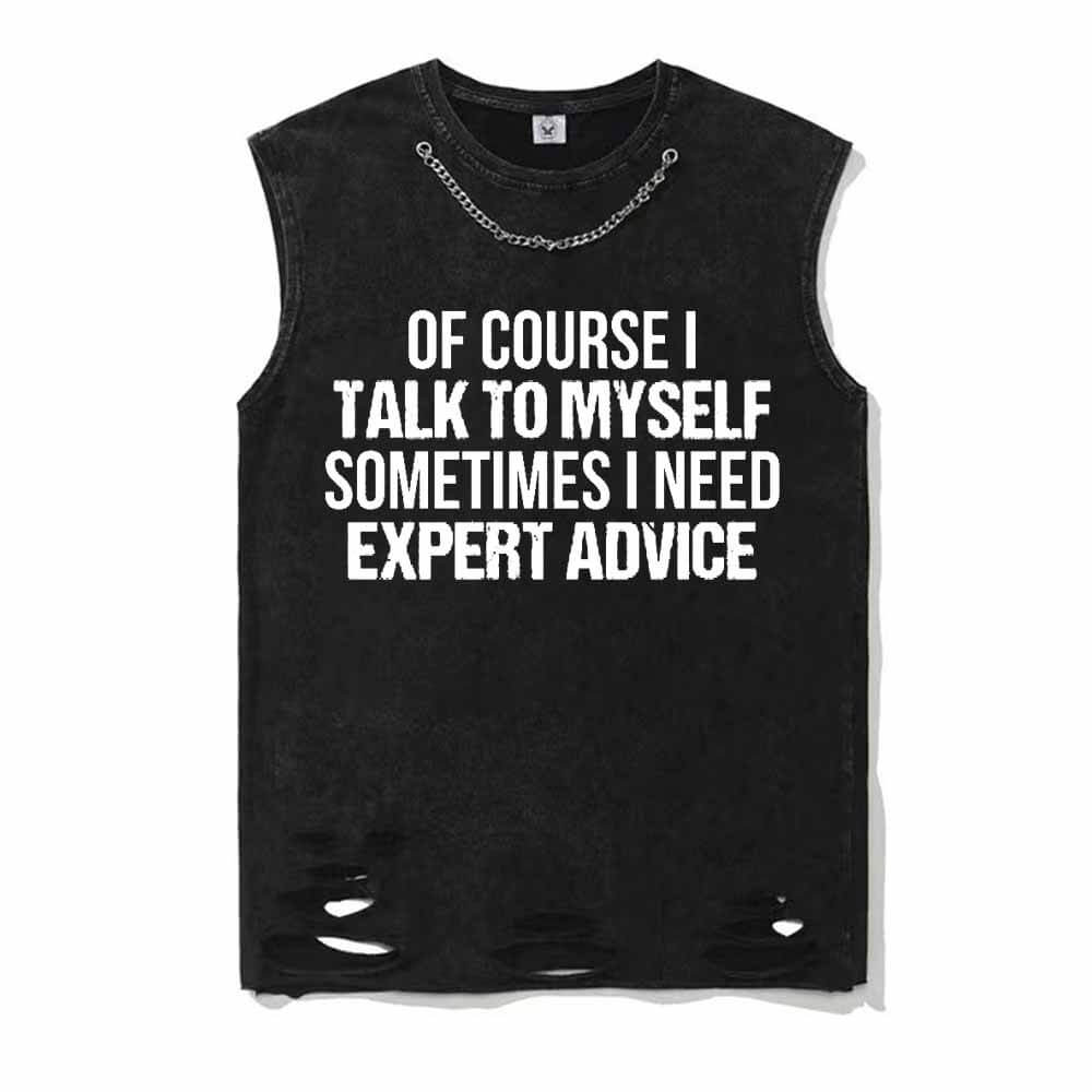 I Talk To Myself Short Sleeve T-shirt Vest | Gthic.com