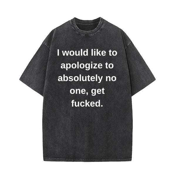 I Would Like To Apologize Vintage Washed T-shirt | Gthic.com