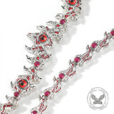 Iced Out Red Eyes Zircon-set Thorn Necklace | Gthic.com