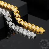 Iced Out Solid Color Stainless Steel Watch Band Bracelet | Gthic.com