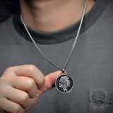 Indian Chief Skull Stainless Steel Pendant