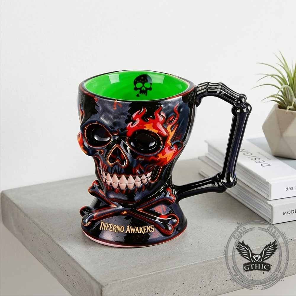 Skull Heads roestvrijstalen hars biermok
