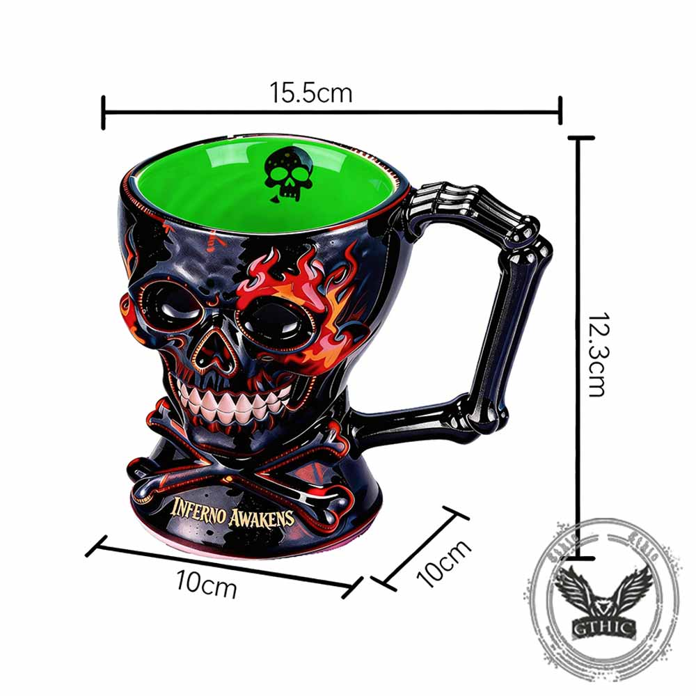 Skull Heads roestvrijstalen hars biermok