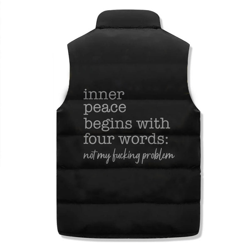 Inner Peace Begins With Four Word Warm Vest Top 02 | Gthic.com