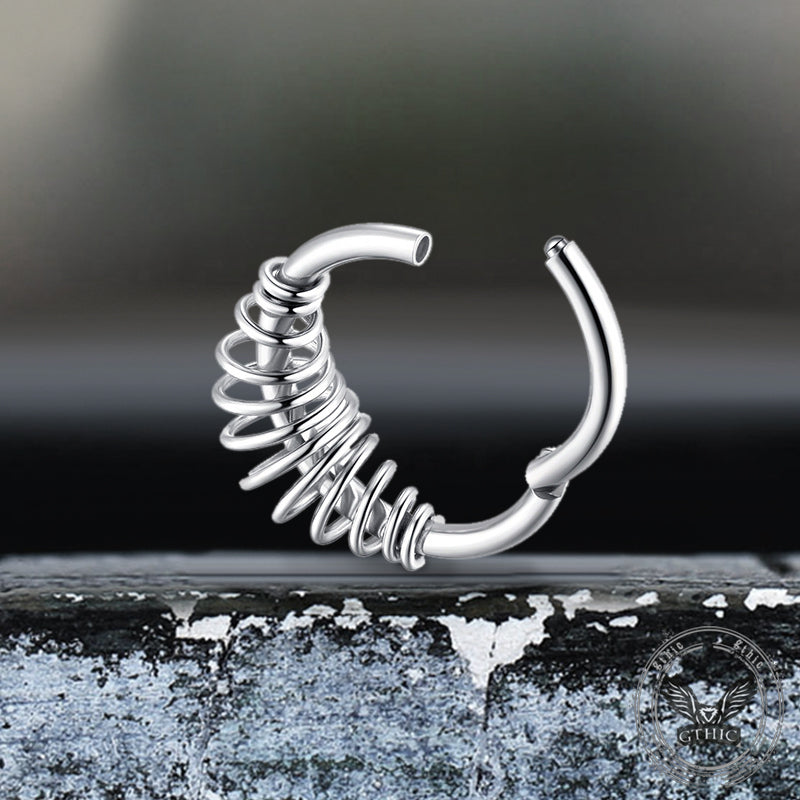 Interlocking Stainless Steel Nose Piercing Cartilage Earrings | Gthic.com