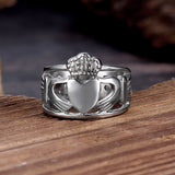Irish Claddagh Stainless Steel Wedding Ring | Gthic.com