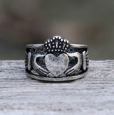 rish Claddagh Stainless Steel Wedding Ring | Gthic.com