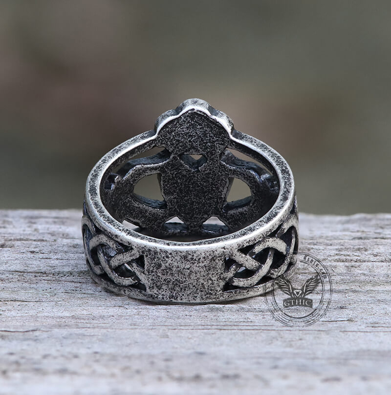 Anillo de bodas irlandés Claddagh de acero inoxidable