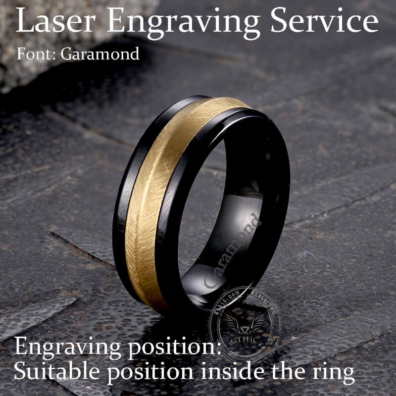 Irregular Brushed Stainless Steel Band Ring