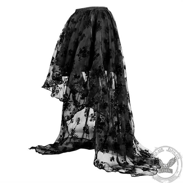 Irregular Lace Gothic Wedding Skirt | Gthic.com