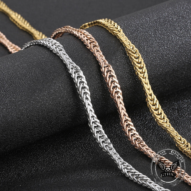 Irregular Wavy Stainless Steel Snake Chain 04 | Gthic.com