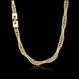Irregular Wavy Stainless Steel Snake Chain 00 Gold | Gthic.com