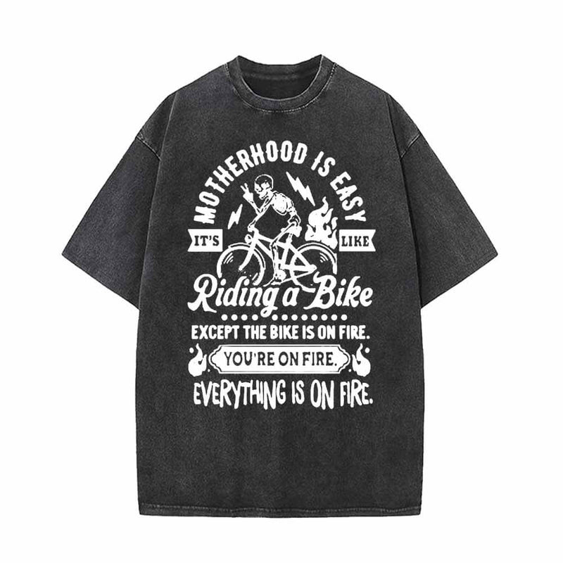 It’s Motherhood Is Easy Vintage Washed T-shirt | Gthic.com