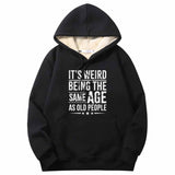 It's Weird Being Letters Crew Collar Hoodie 01 | Gthic.com