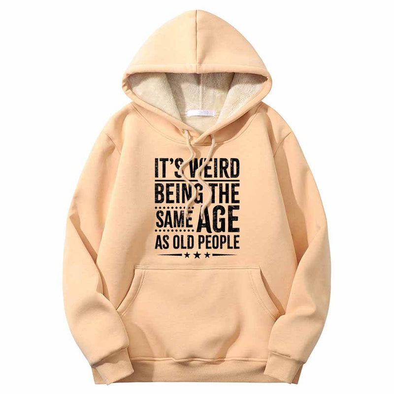 It's Weird Being Letters Crew Collar Hoodie