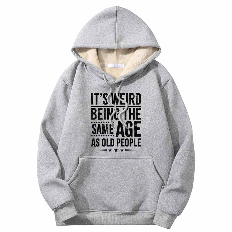 It's Weird Being Letters Crew Collar Hoodie