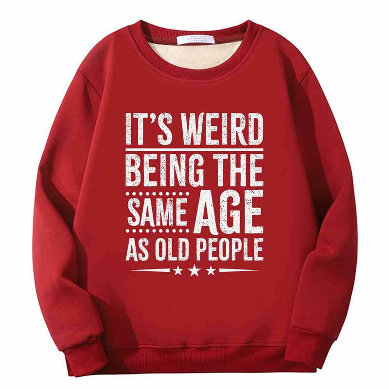 It's Weird Being Letters Crew Collar Sweatshirt 02 | Gthic.com