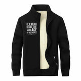 It's Weird Being Letters Stand Collar Zip Cardigan 01 | Gthic.com