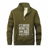 It's Weird Being Letters Stand Collar Zip Sweatshirt