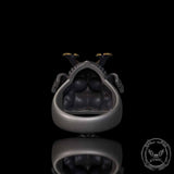 Japanese Mask Samurai Helmet Sterling Silver Ring